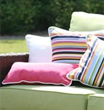 cushion and pillows