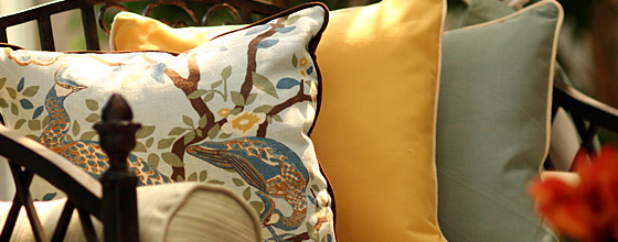 Custom throw pillows lumbar pillows and bolster pillows
