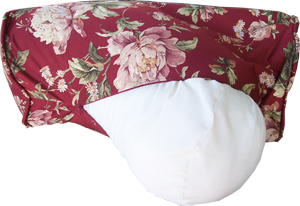 Bolster pillow w/ poly bun